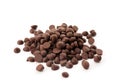 Pile of delicious dark chocolate chips Royalty Free Stock Photo