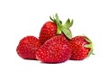 Pile of delicious fresh red strawberries on white background Royalty Free Stock Photo