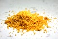 A pile of delicious yellow cookie powder