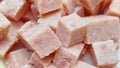 A pile of diced raw pork meat Royalty Free Stock Photo