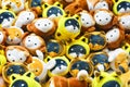 Pile of different color Shiba Inu dog cartoon dolls in claw crane game vending machine at games entertainment center in Tokyo Royalty Free Stock Photo