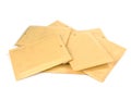 Pile different size bubble lined shipping or packing envelopes