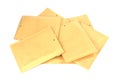 Pile different size bubble lined shipping or packing envelopes