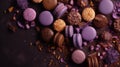 a pile of different types of chocolates on a table Royalty Free Stock Photo