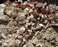 A pile of dirt and busted-up rubble Royalty Free Stock Photo