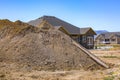 Pile of dirt dug out for home basement