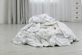 Pile of dirty laundry on floor Royalty Free Stock Photo