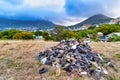 Pile of discarded shoes