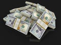 Pile of Dollars (clipping path included)