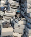 Pile of dot matrix printers on the landfill