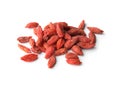 Pile of dried goji berries on white Royalty Free Stock Photo