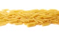 Pile of dried penne pasta isolated Royalty Free Stock Photo