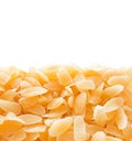 Pile of Dried Pineapple Core on White Background, Clipping Path