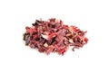 Pile of dried pomegranate flower tea