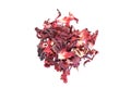 Pile of dried pomegranate flower tea