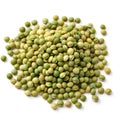 Pile of dried and raw organic green ripe lentils on white background Generative AI Illustration Royalty Free Stock Photo