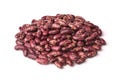 Pile of dried red speckled kidney beans