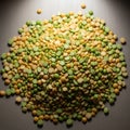 A pile of dried split peas, Royalty Free Stock Photo