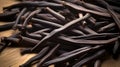 pile of dried vanilla pods