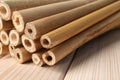 Pile of dry bamboo sticks Royalty Free Stock Photo