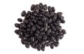 Pile of Dry Black Beans Isolated on a White Background Royalty Free Stock Photo
