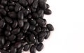 Pile of Dry Black Beans Isolated on a White Background Royalty Free Stock Photo