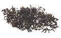 Pile of dry black tea leaves isolated on white background Royalty Free Stock Photo