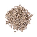 Pile of dry grass pellets for rodents isolated Royalty Free Stock Photo