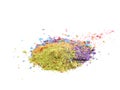 Pile of dusted paint pigment isolated