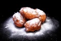 Pile of Dutch donut also known as oliebollen Royalty Free Stock Photo