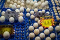 Pile of eggs for sale on chinese market Royalty Free Stock Photo