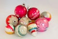 Pile of Vintage Ornaments on White