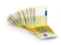 Pile of 200 euro notes Royalty Free Stock Photo