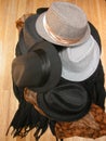 Pile of Fedoras Royalty Free Stock Photo
