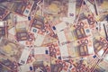 Pile of fifty euro banknotes Royalty Free Stock Photo