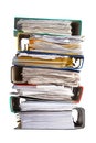 The pile of file binder with papers