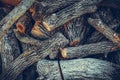 Pile of firewood.firewood background, Stacks of firewood in the forest.