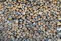 Pile of firewood background Royalty Free Stock Photo