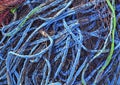 Pile of fishing nets Royalty Free Stock Photo