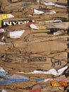 Pile of flattened cardboard boxes