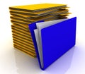 Pile of folders Royalty Free Stock Photo