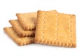 Butter biscuits on white Royalty Free Stock Photo