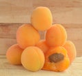 Pile of fresh apricots