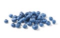 Pile of fresh blueberries isolated on white background Royalty Free Stock Photo