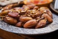 Pile of fresh dried dates Royalty Free Stock Photo