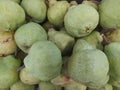 a pile of fresh green pears