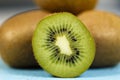 A pile of fresh kiwi fruits against Royalty Free Stock Photo