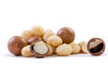 Pile of fresh macadamia nuts rich in nutrients