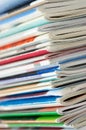 Pile of fresh magazines Royalty Free Stock Photo