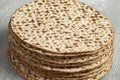 Pile of fresh matzah